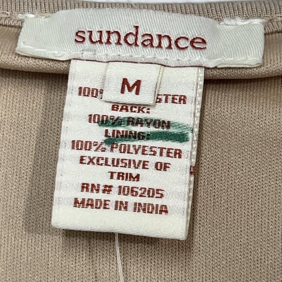 Sundance Top Womens L‎ Tan Mixed Full Sequin Leopard Print Shirt Party Cocktail - Picture 5 of 6